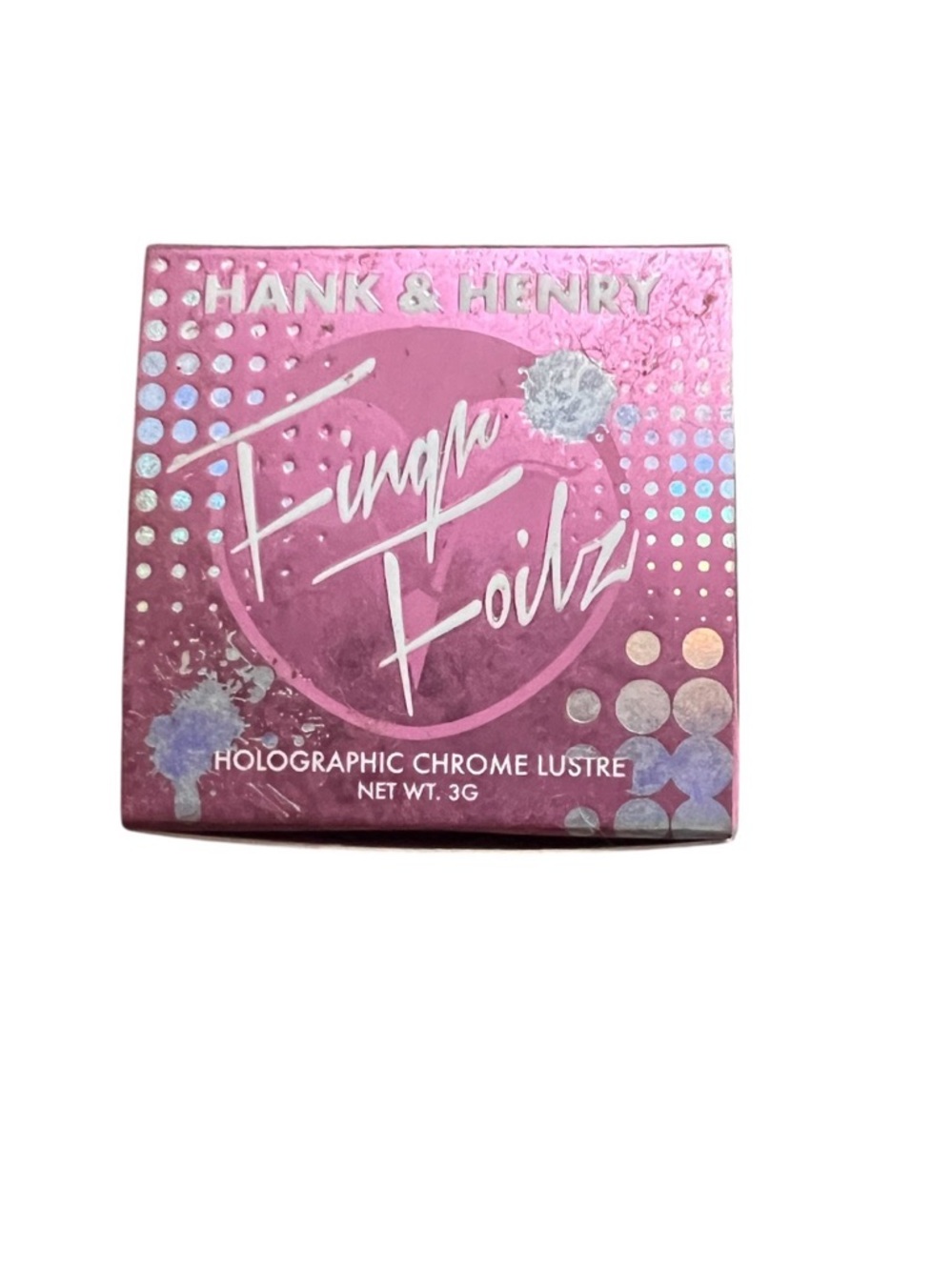 Hank & Henry Finger Foilz Holographic Chrome Lustre Eyeshadow- Pretty In Pink
